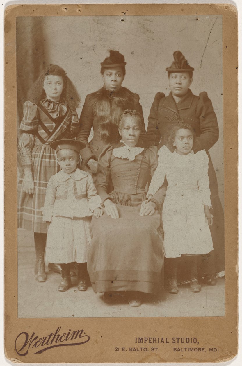 家族の肖像,c.1895年（写真） 作： ヴェルトハイム インペリアル スタジオ