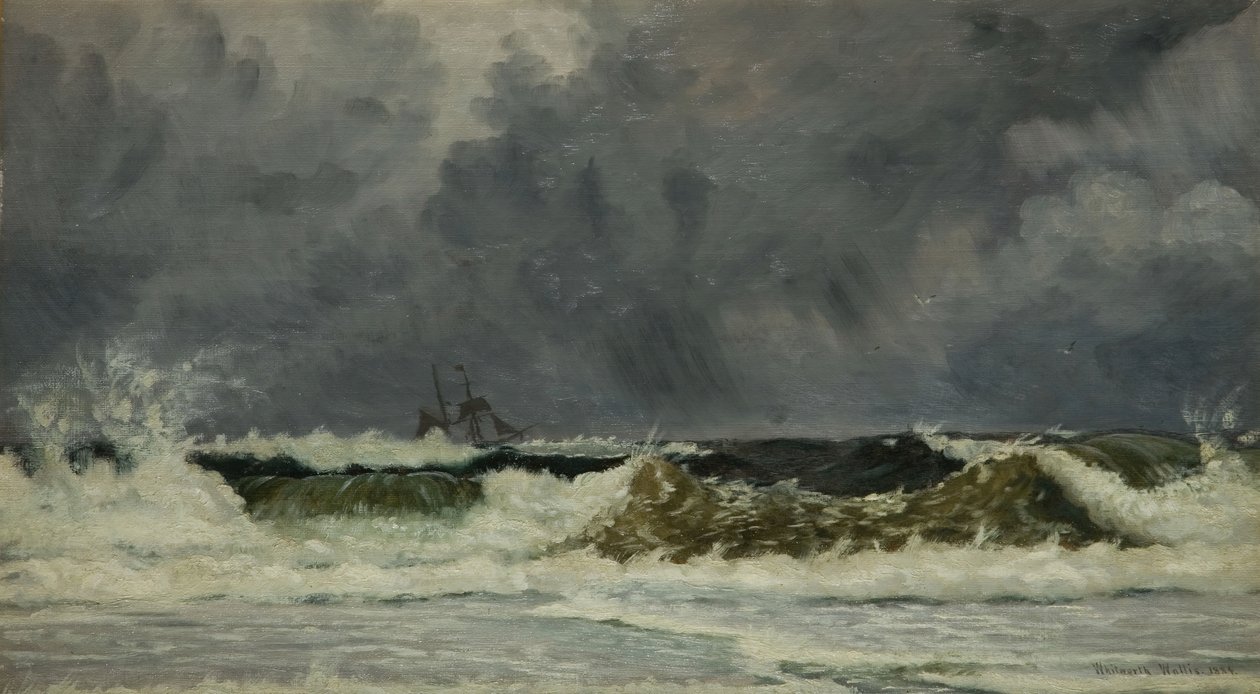 荒れた天気-1884年、ユトランドの海岸。   作： ホイットワースウォリス