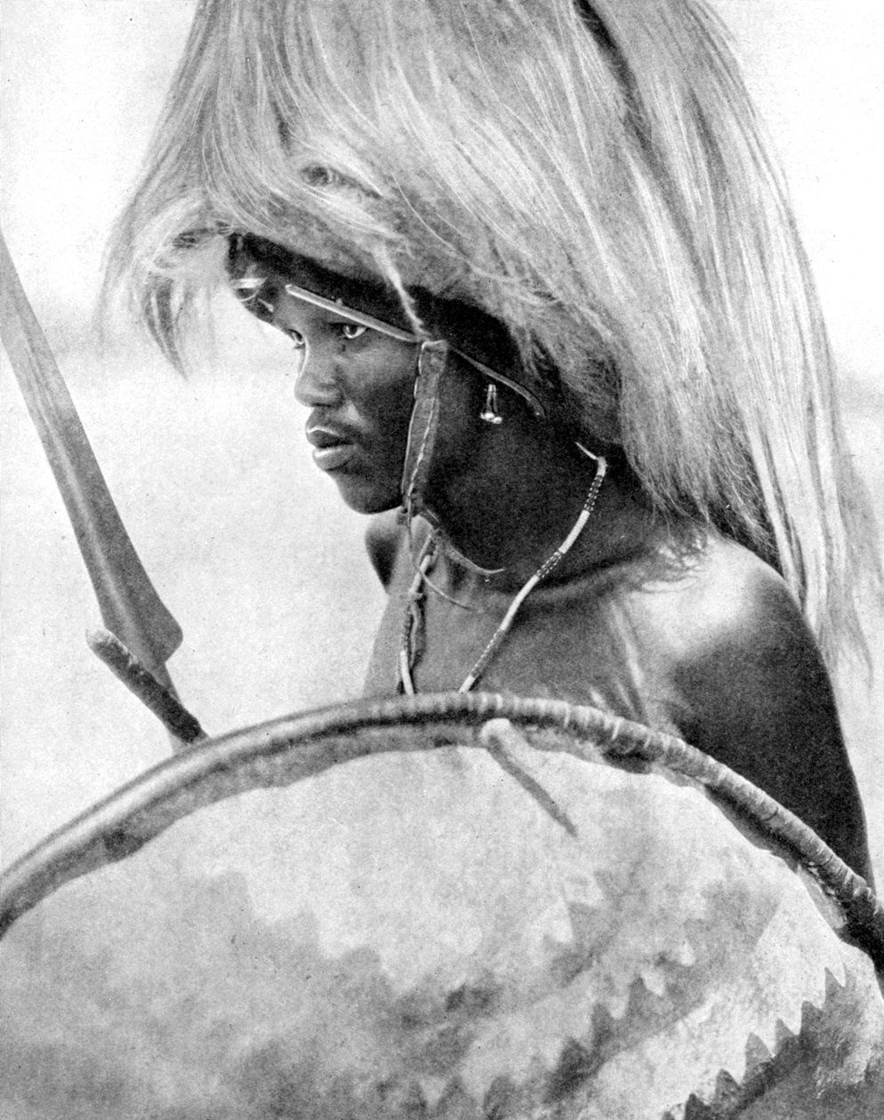 マサイの戦士 マサイ族の戦士（アフリカ、1936年