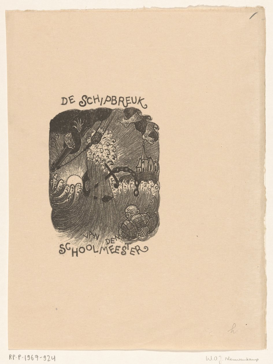 タイトルページのデザイン: The Schoolmaster, The Shipwreck 作： Wijnand Otto Jan Nieuwenkamp