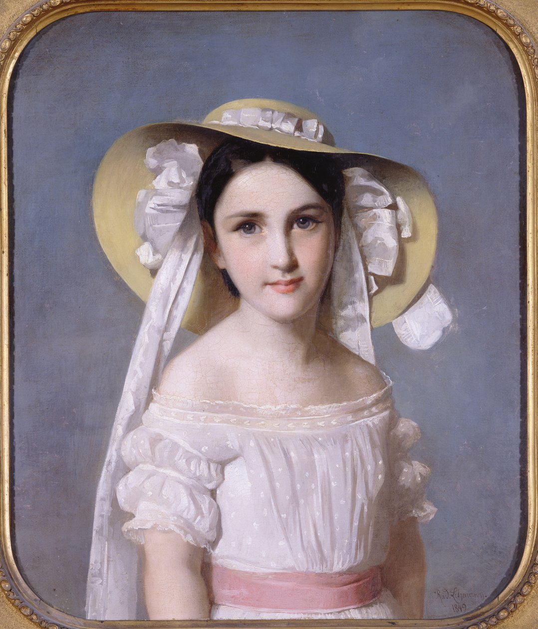 ミスエミリーレオの肖像、1849年 作： ヴィルヘルム・オーギュスト・ルドルフ・レーマン