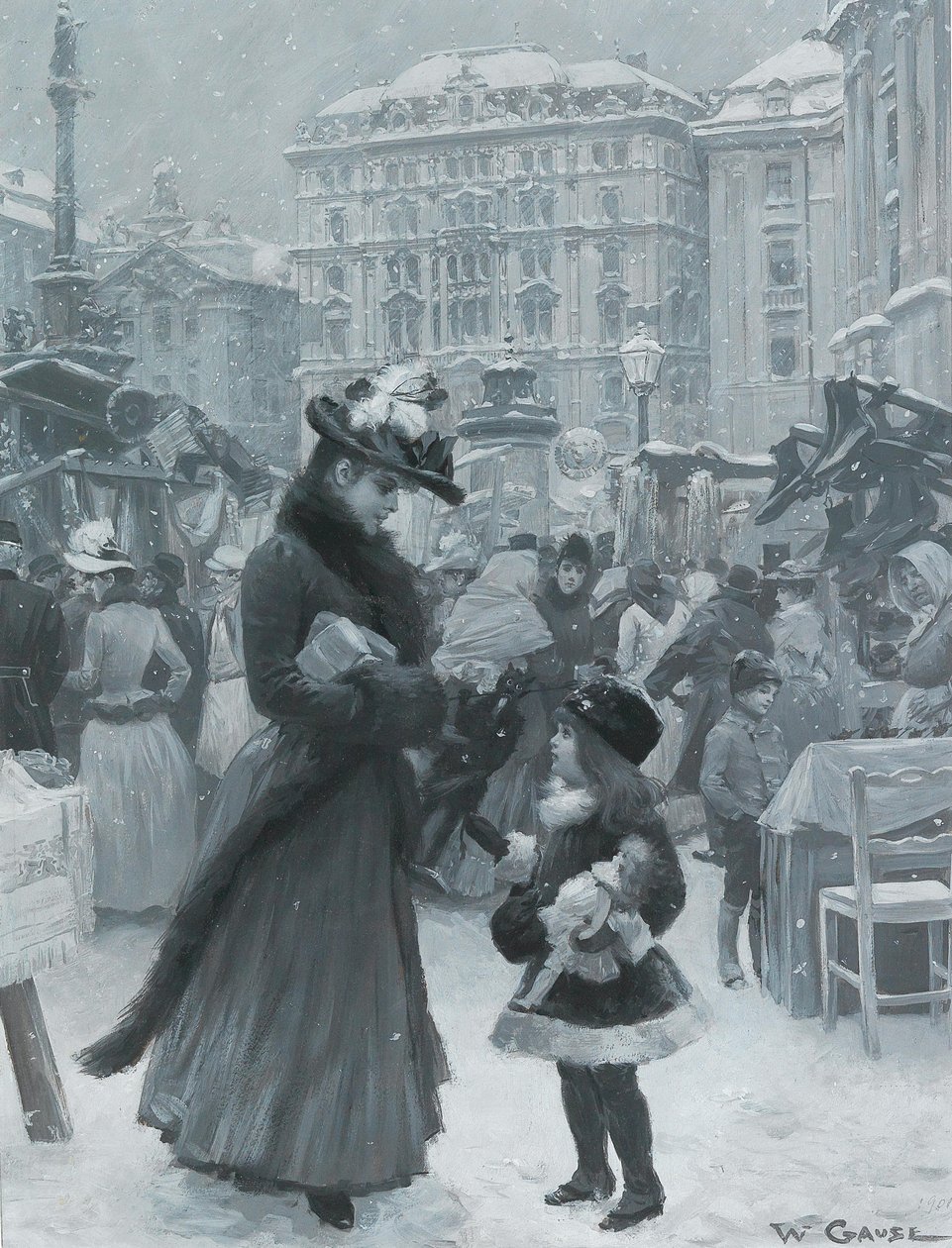 クリスマス フェア アム ホフ、1901 年。 作： ウィルヘルム・ガウス