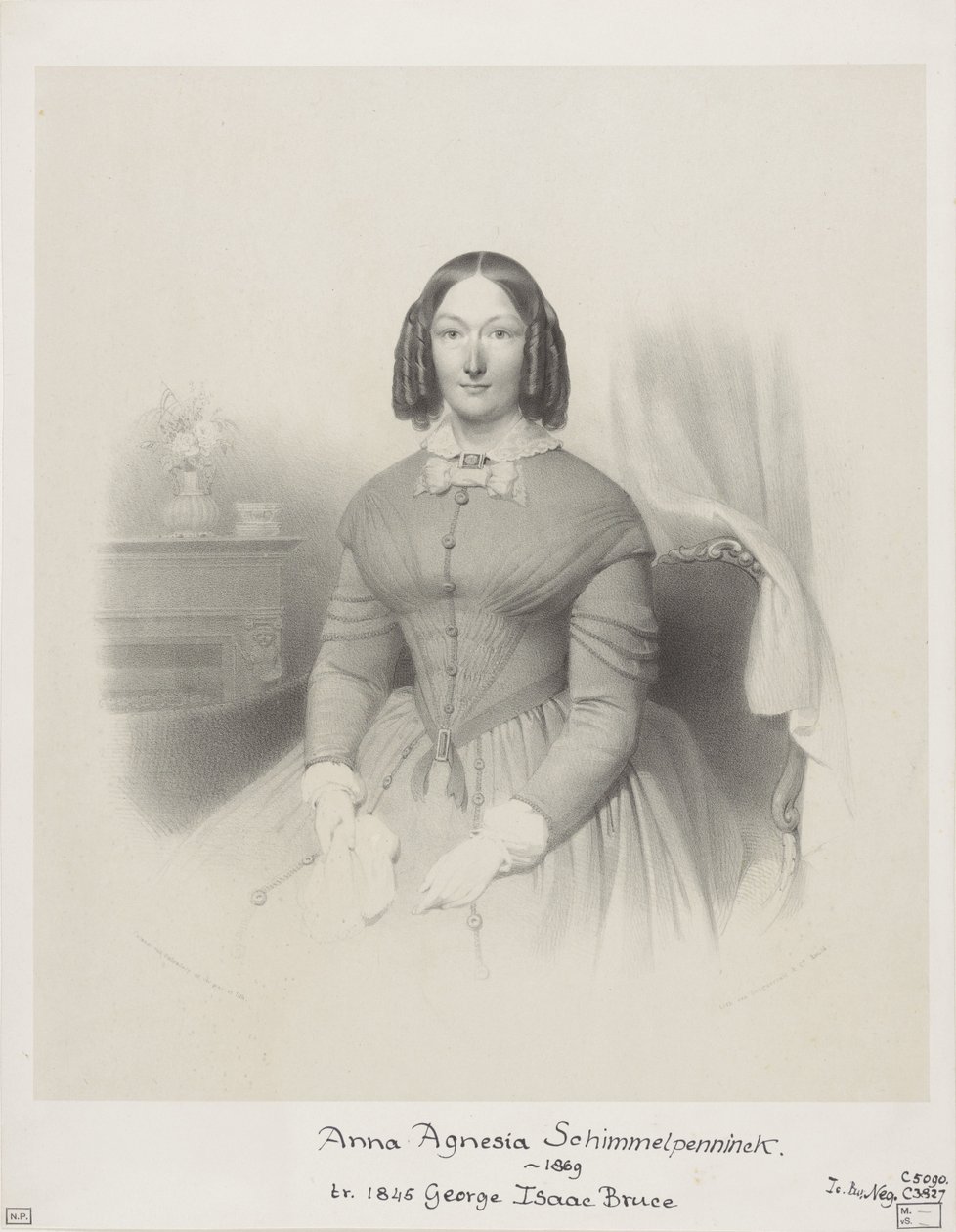 アンナ・アグネシア・ブルース・シンメルペニンクの肖像 作： Wilhelmus Cornelis Chimaer van Oudendorp