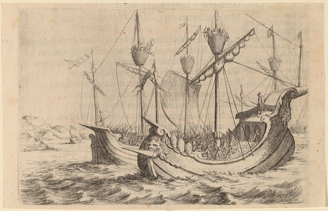ロディア人と戦うハンニバルの海軍、1634年。 作： ウィレム・バッセ