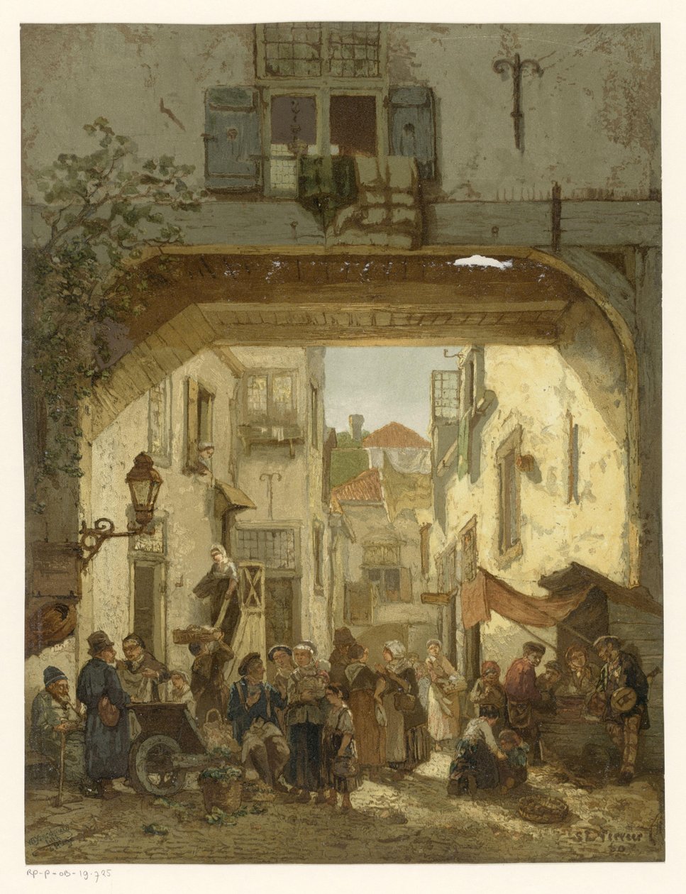 ハーグのユダヤ人地区の Boerenpoort 作： Willem Bernardus IJzerdraat