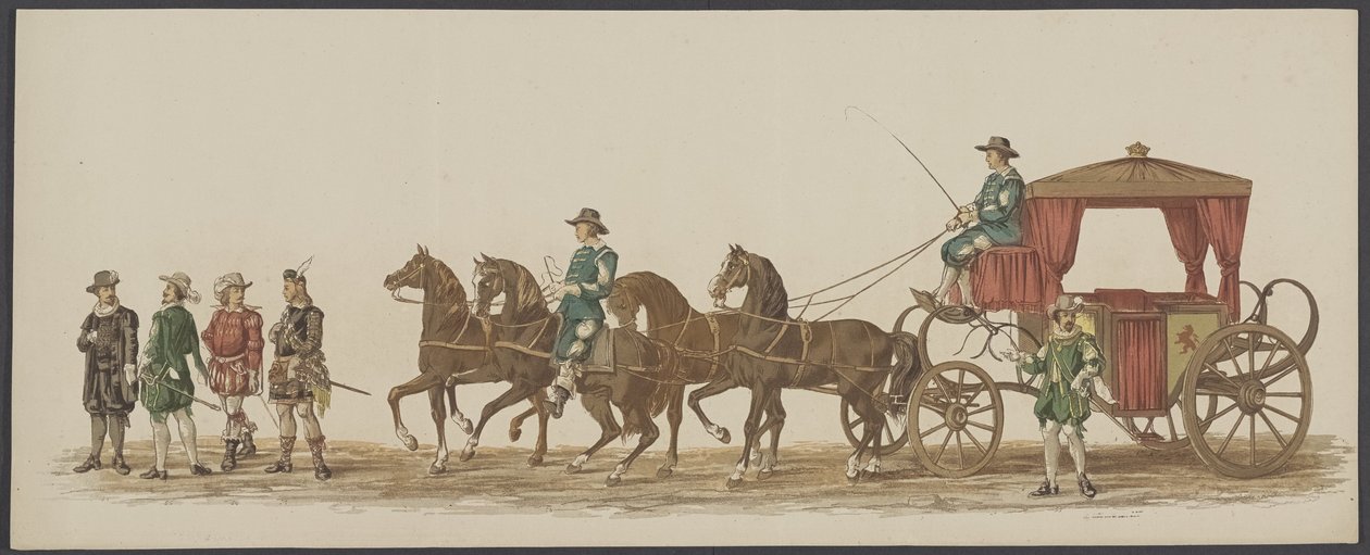 1862 年のデルフト パレード、第 4 および第 5 グループ デルフトのロイヤル アカデミーの第 4 ラストラム - Ao。 1862年 - 衣装を着たオプトグト (オブジェクトのシリーズタイトル) 作： Willem Bernardus IJzerdraat