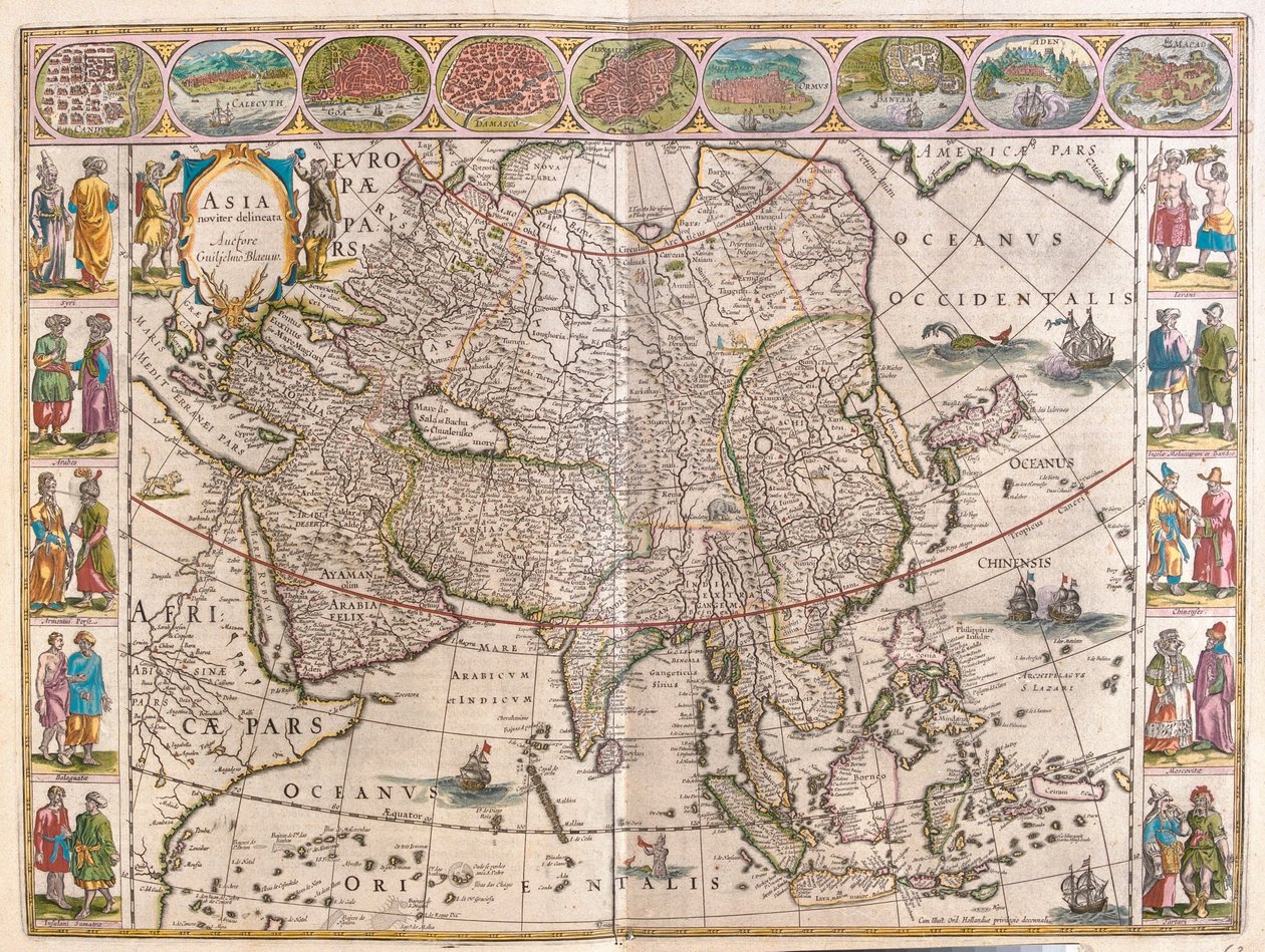 ウィレム・ブラウ著『Theatrum Orbis Terrarum, sive Atlas Novus』（アムステルダム）所収、アジア 作： ウィレム・ブルー