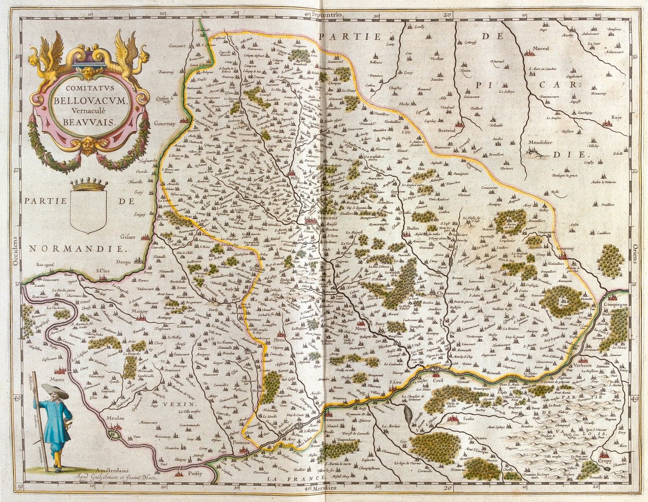 ボーヴェ、アムステルダム、ウィレム・ブラウ著『Theatrum Orbis Terrarum, sive Atlas Novus』所収 作： ウィレム・ブルー