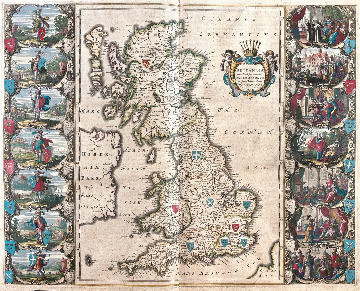 イギリス、アムステルダム、ウィレム・ブラウ著『Theatrum Orbis Terrarum, sive Atlas Novus』所収 作： ウィレム・ブルー