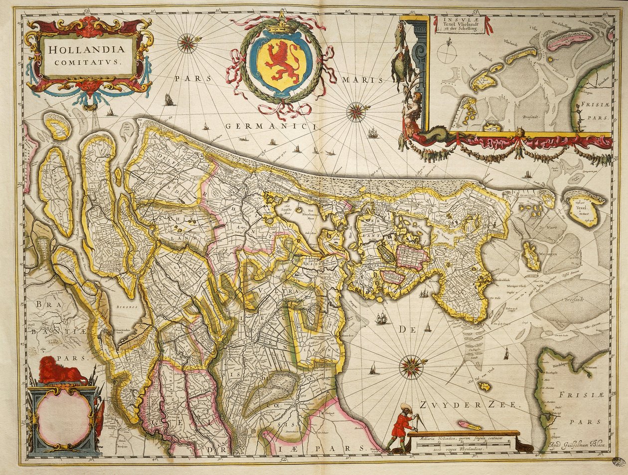 ウィレム・ブリュー作「Theatrum Orbis Terrarum」よりオランダ（アムステルダム 作： ウィレム・ブルー