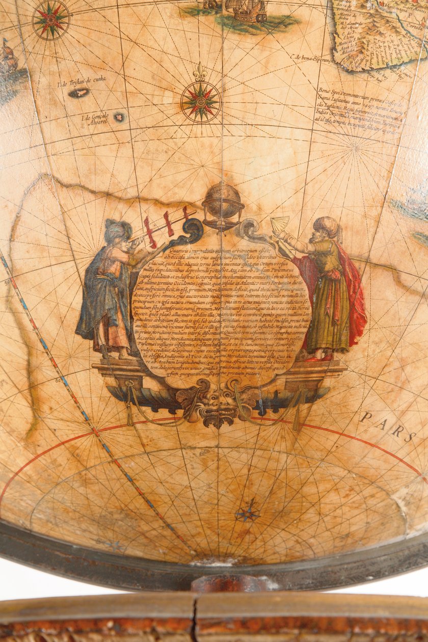 図書館の地球儀の大規模なペア、地上1645 - 48、1630年以降の天体 作： ウィレム・ブルー