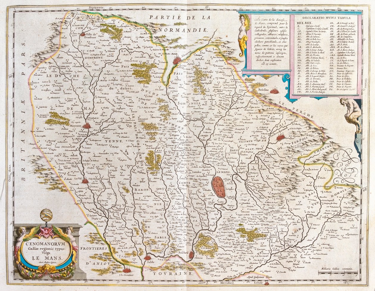 ウィレム・ブラウ著『Theatrum Orbis Terrarum, sive Atlas Novus』（アムステルダム）所収、メイン州 作： ウィレム・ブルー