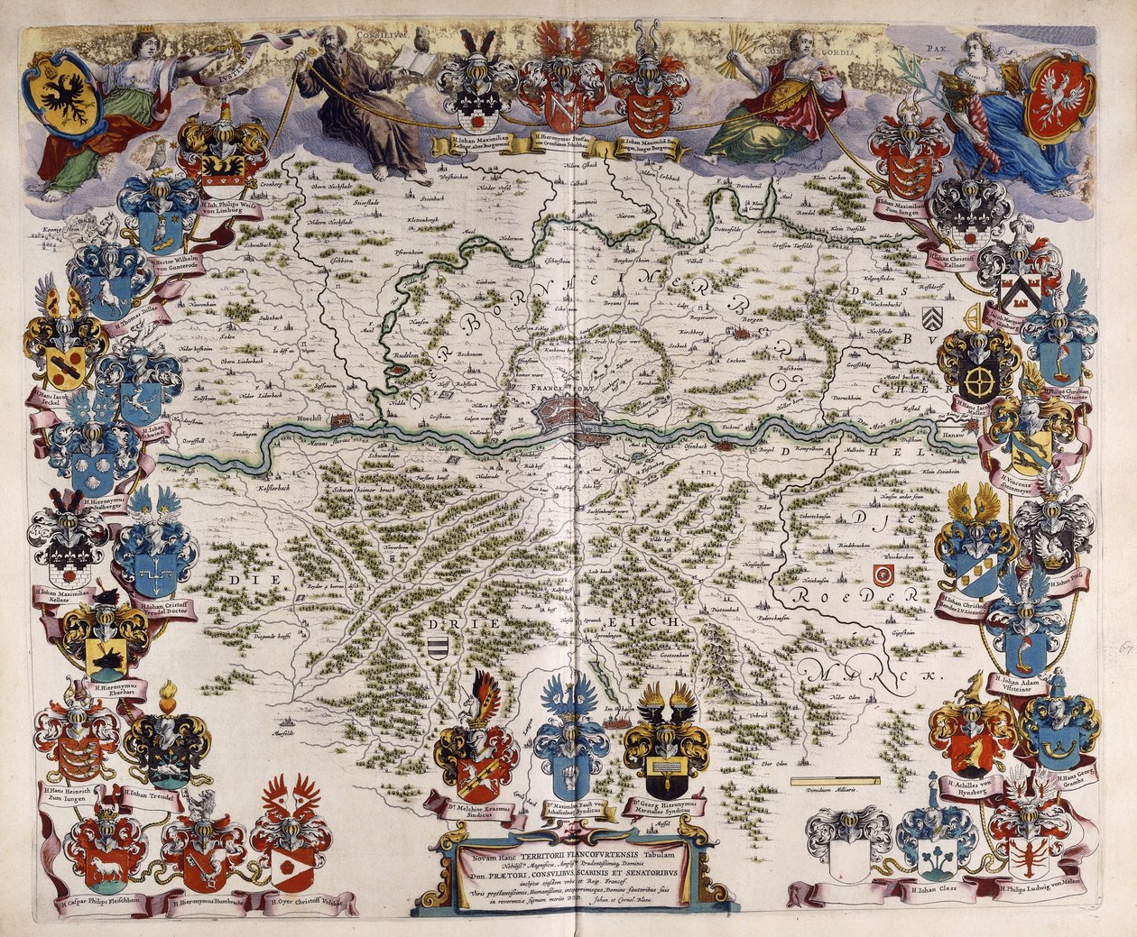 ドイツの地図、1644-1645年頃 作： ウィレム・ブルー