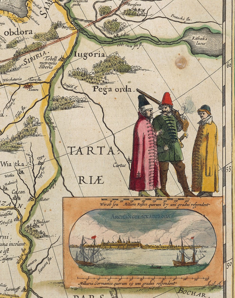 Willem Janszoon Blaeu作「タルタルの地図」（Atlas Maior or Novus Detailより 作： ウィレム・ブルー