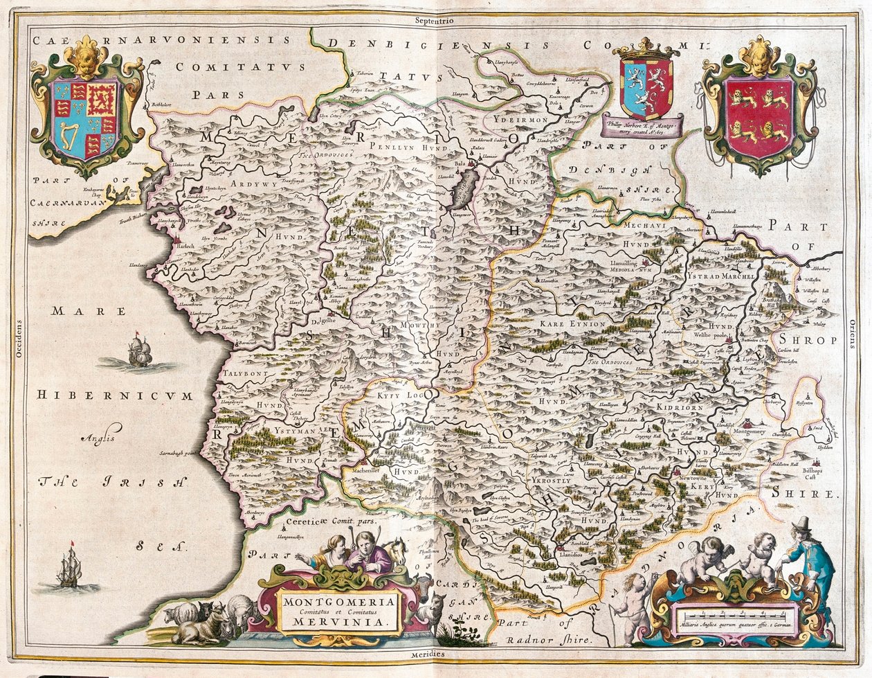 モンゴメリーとメリオネス、アムステルダム、ウィレム・ブラウ著『Theatrum Orbis Terrarum, sive Atlas Novus』所収 作： ウィレム・ブルー