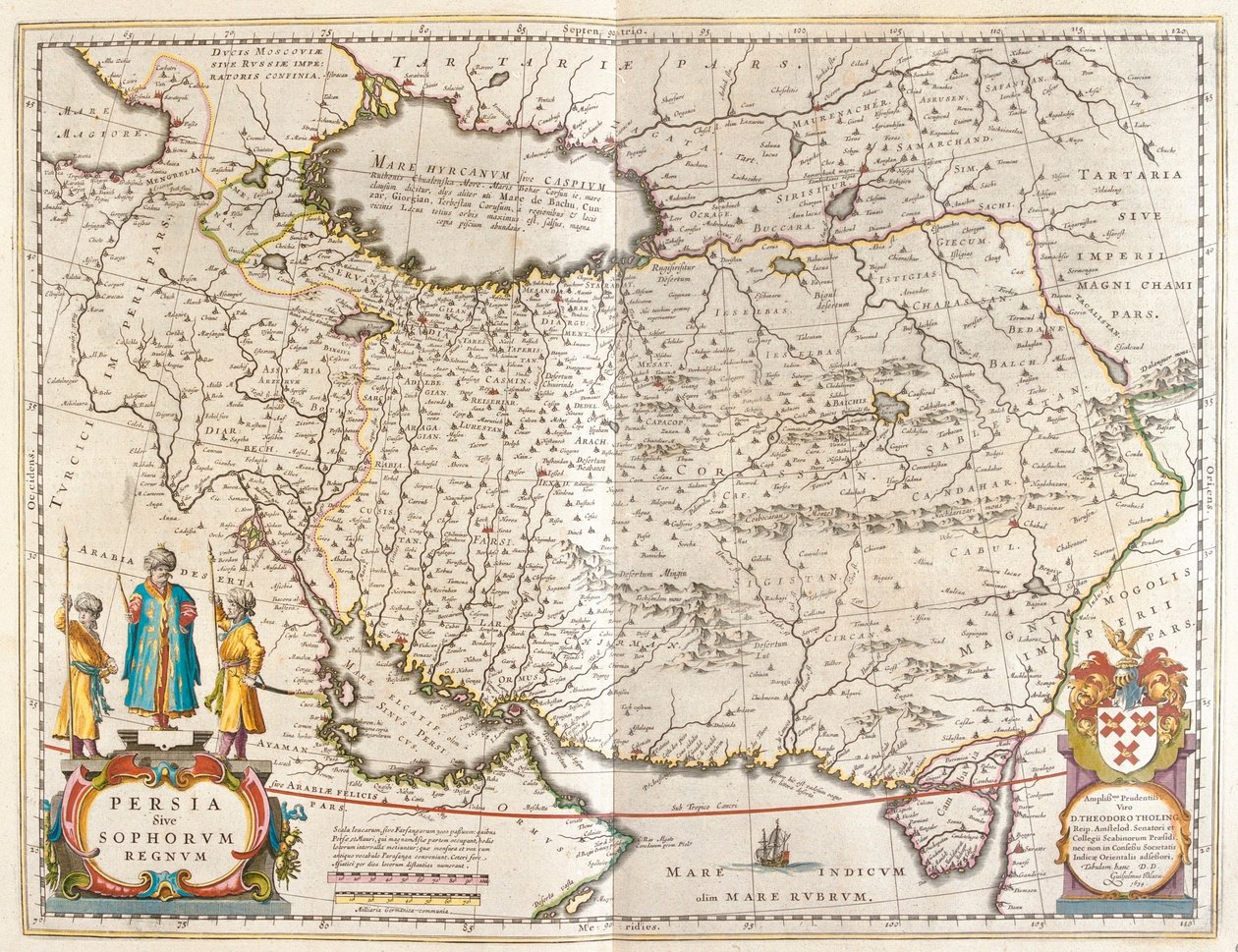ペルシャ帝国（ウィレム・ブラウ著『Theatrum Orbis Terrarum, sive Atlas Novus』アムステルダム所収 作： ウィレム・ブルー