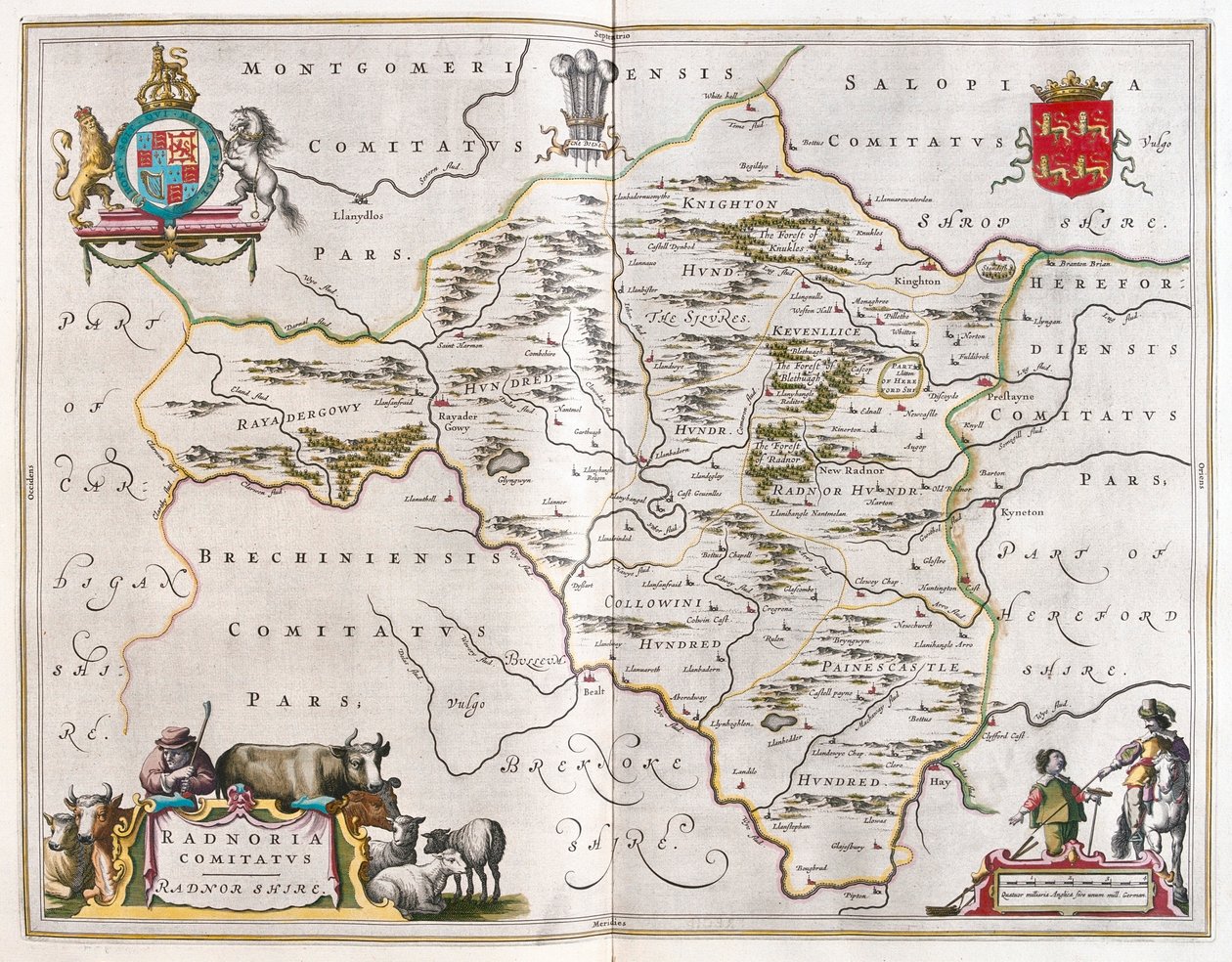 アムステルダム、ウィレム・ブラウ著『Theatrum Orbis Terrarum, sive Atlas Novus』所収のラドナーシャー。 作： ウィレム・ブルー