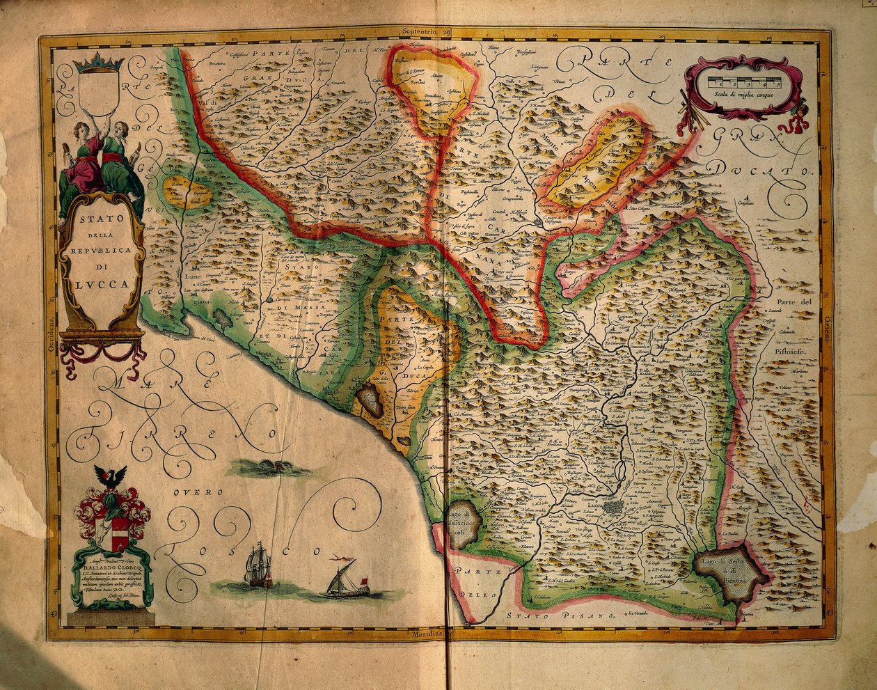 イタリア・ルッカの州、ウィレム・ブラウによる「Regionum Italiae」より 作： ウィレム・ブルー