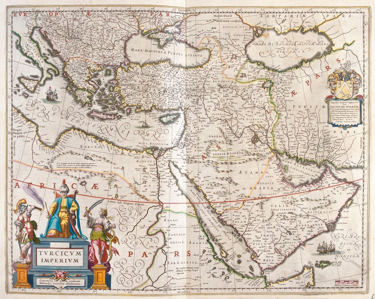 トルコ帝国、ウィレム・ブラウ著『Theatrum Orbis Terrarum, sive Atlas Novus』（アムステルダム）所収 作： ウィレム・ブルー