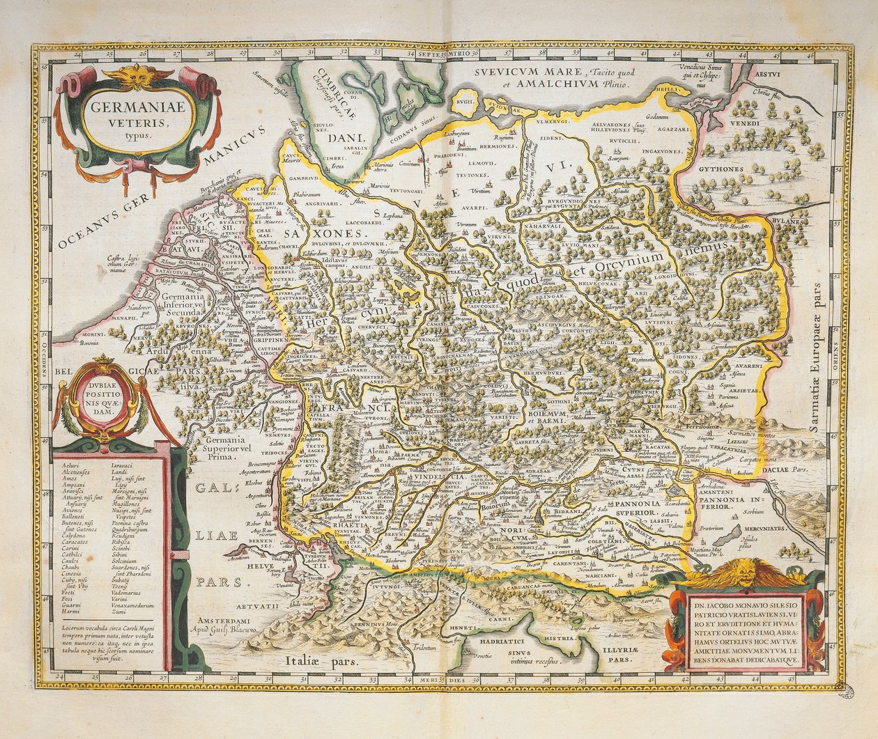 Willem Bleau作「Theatrum Orbis Terrarum」より「Veteris Germany」（アムステルダム 作： ウィレム・ブルー