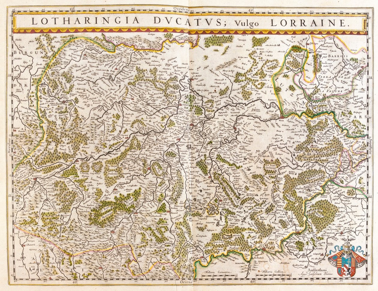 ウィレム・ブラウ著『Theatrum Orbis Terrarum, sive Atlas Novus』（アムステルダム）所収のllorraine。 作： ウィレム・ブルー