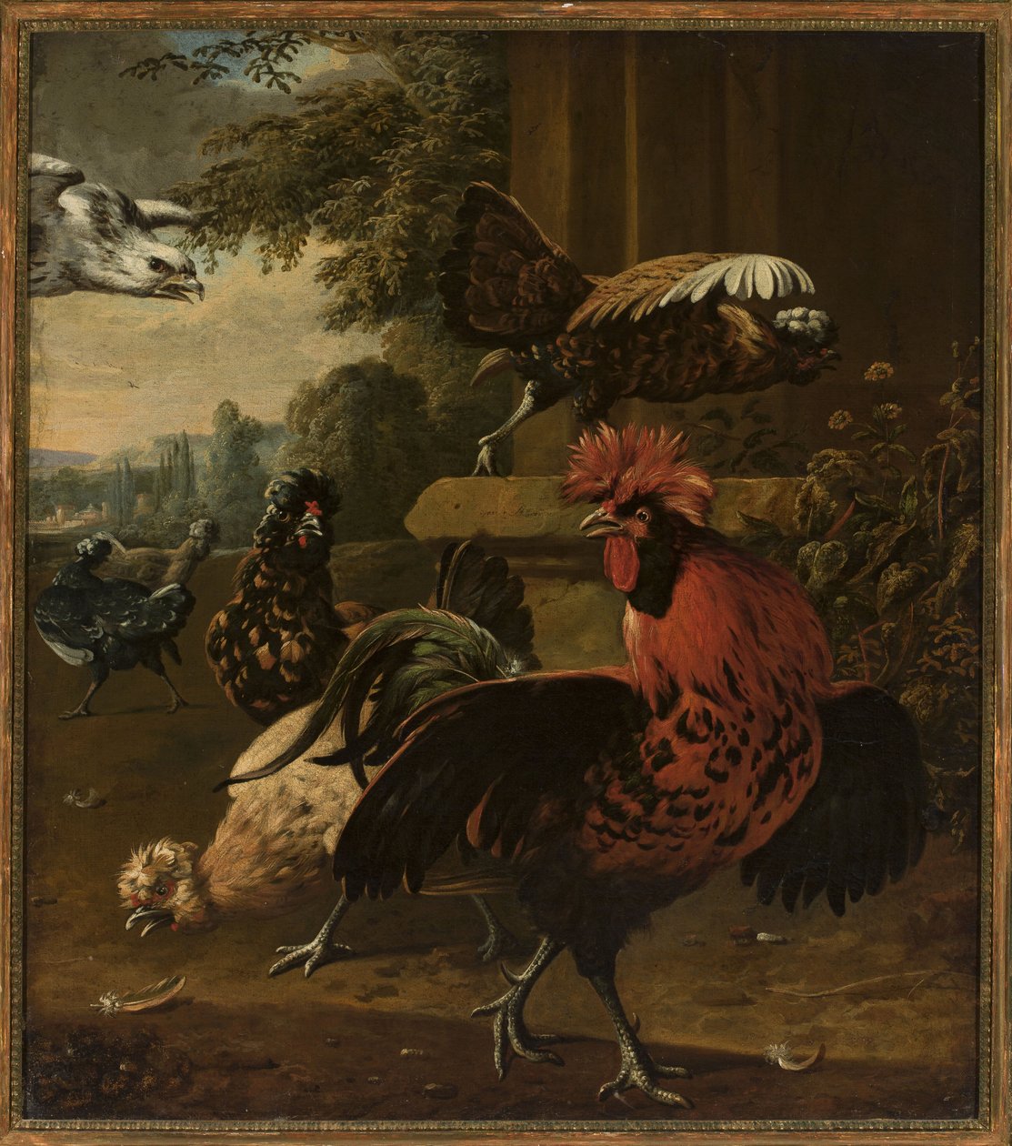 鷹に襲われる鳥 作： Willem Frederiksz van Royen
