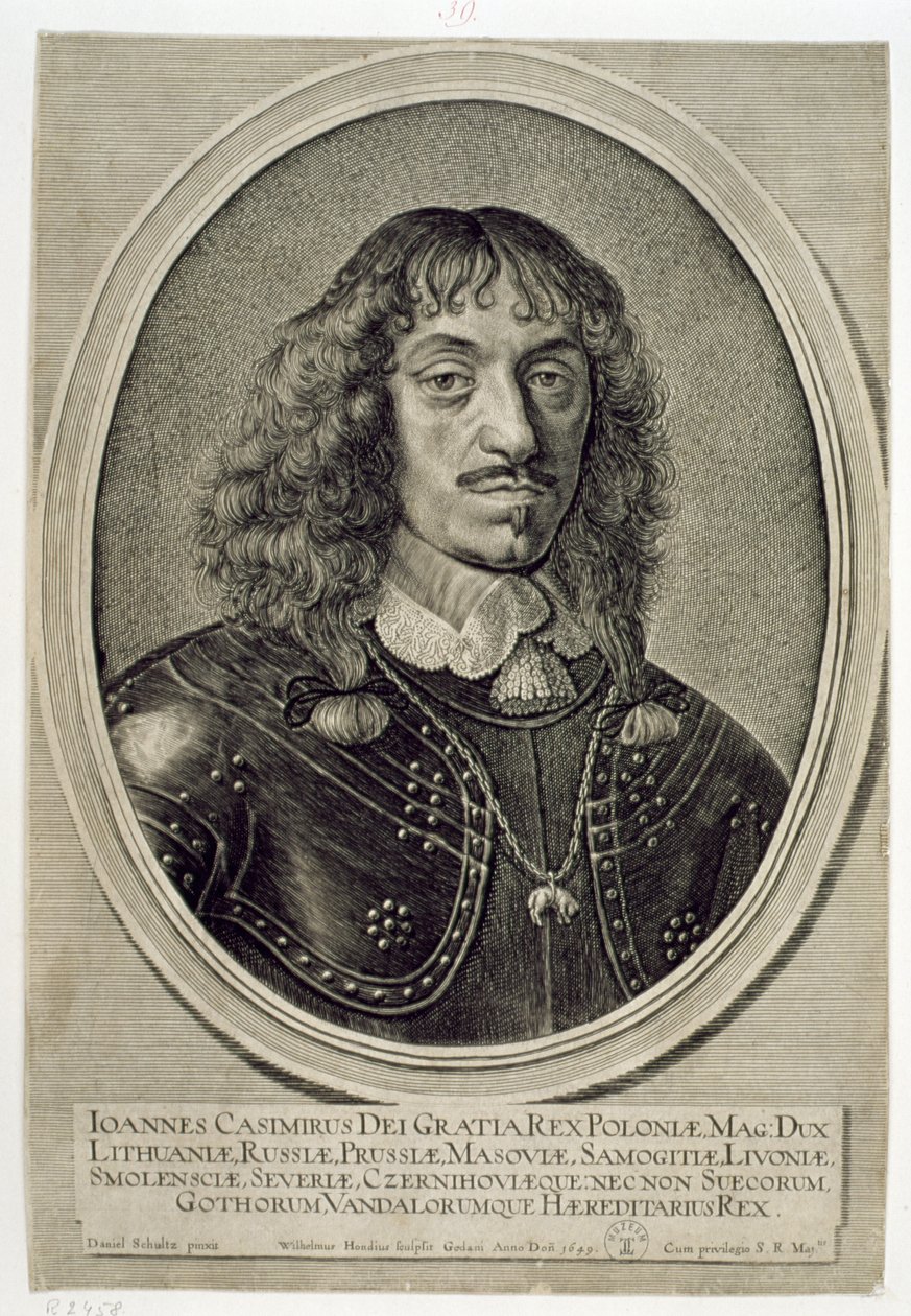 ジョンカジミールヴァーサ（1609-72）ポーランド国王、1649 作： ウィレム・ホンディウス