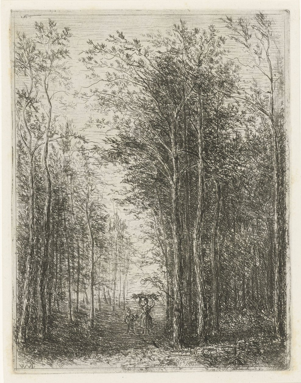採集者のいる森の風景 作： Willem Matthias Jan van Dielen