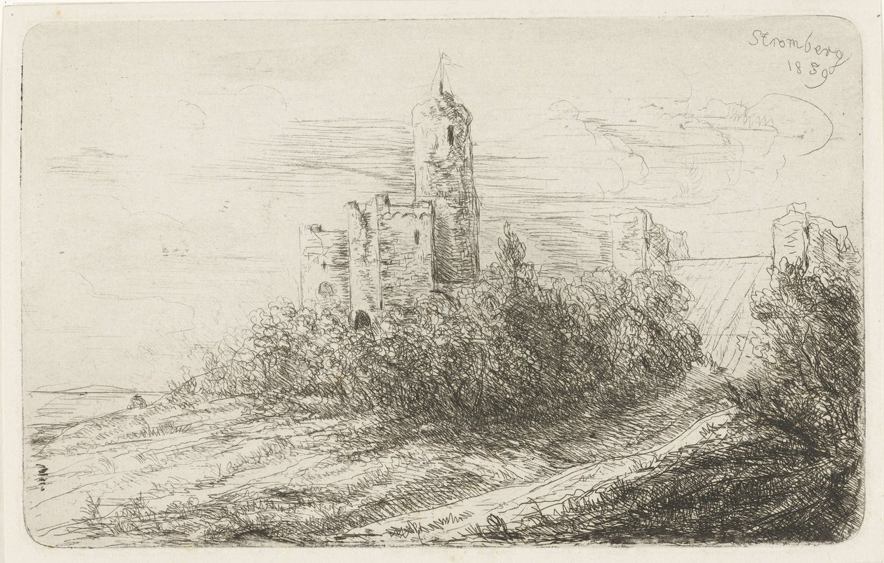 ストロンバーグの城の廃墟 作： Willem Matthias Jan van Dielen