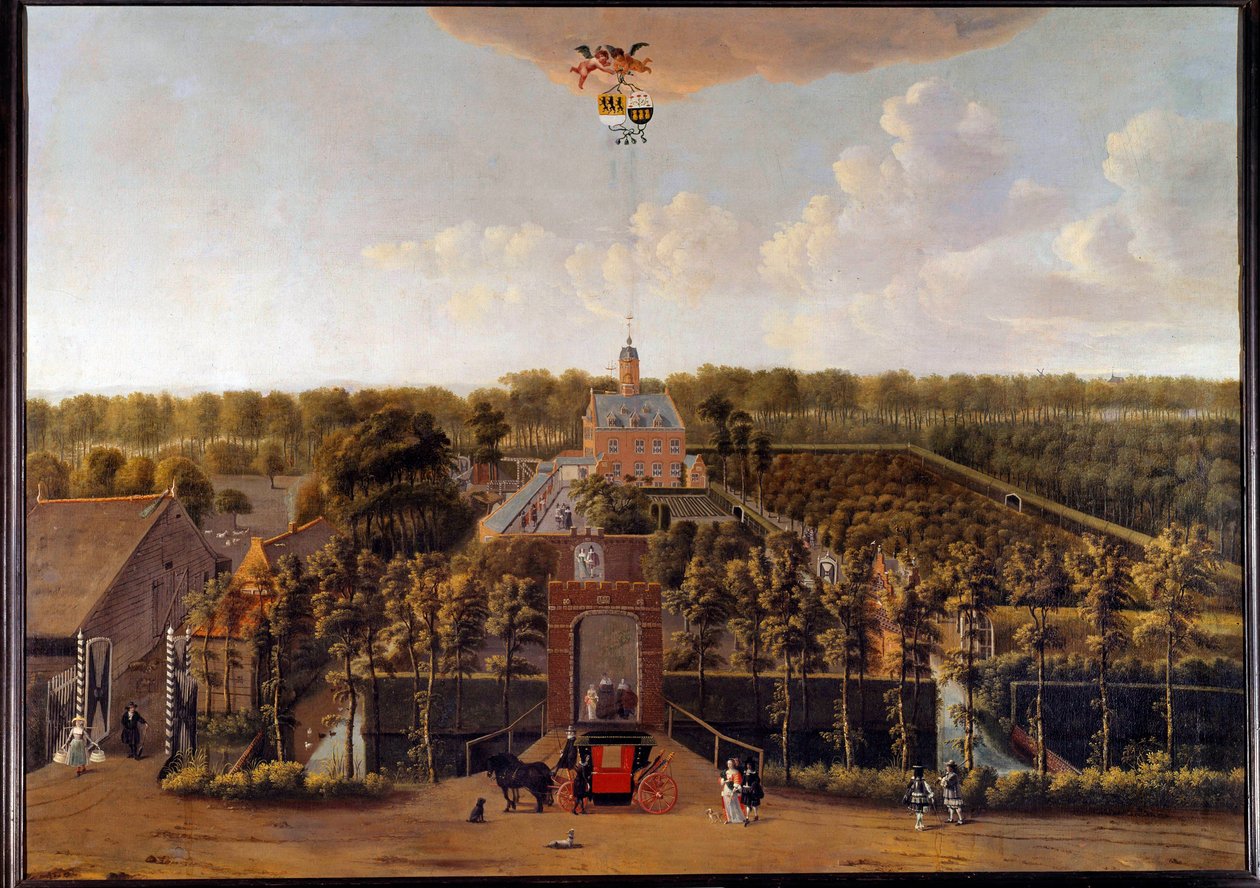 ゼランデのマンニッケンホフ所有地の眺め（オランダ） Willem Schellinks（1627-1678）の絵画 17世紀 ミデルブルグゼランデ博物館 作： ウィレム・シェルリンクス