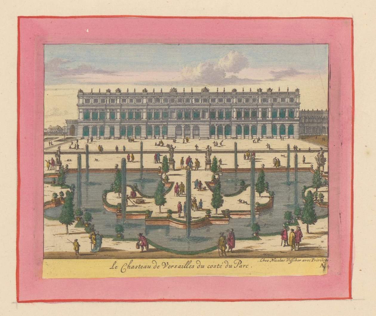 Ansicht des Palastes von Versailles von der Park- und Gartenseite 作： ウィレム・スウィッデ