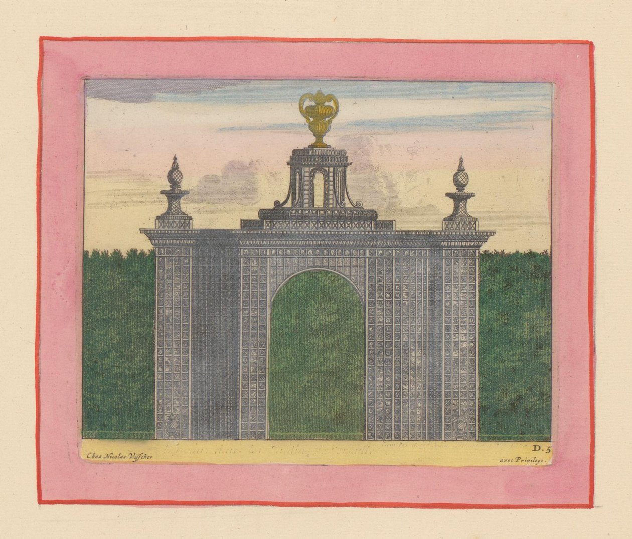 Gittertor mit Gartenvasen in den Gärten von Versailles 作： ウィレム・スウィッデ