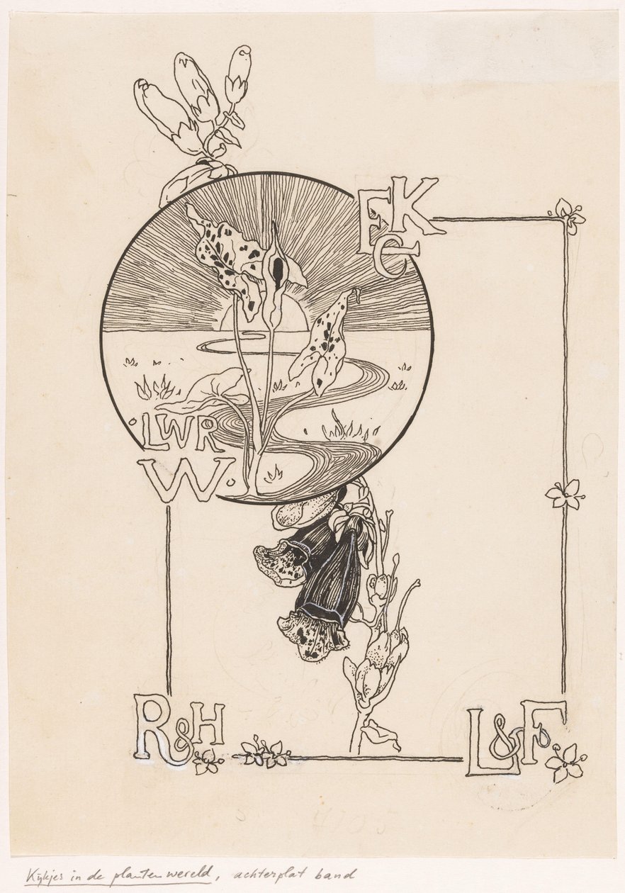 装丁デザイン: Knappert, Emilie C., Views in the plant world, 1893 作： ルートヴィヒ・ヴィレム・ライメルト・ヴェンケバッハ