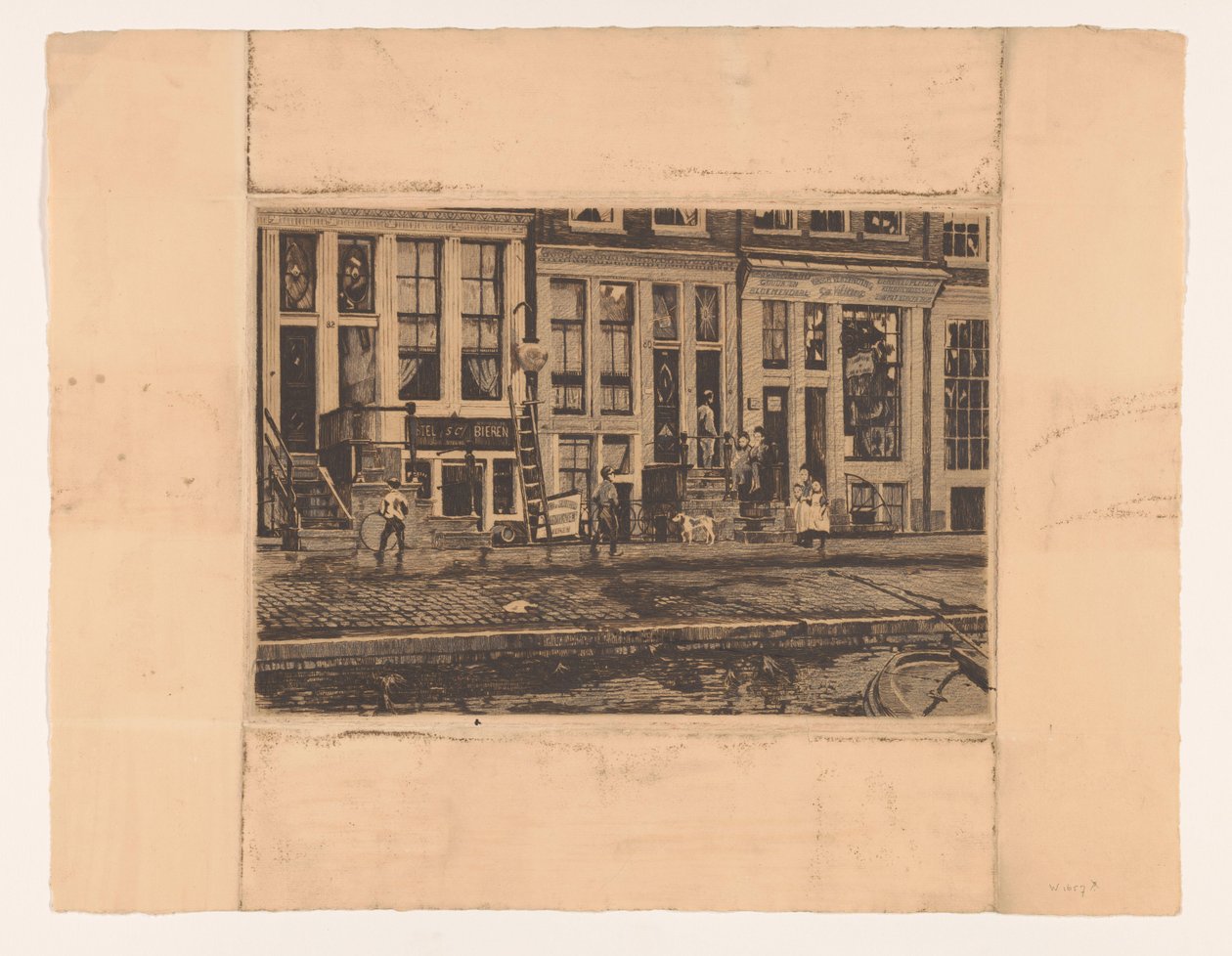 Oude Waal mit der Waschanlage der Schwestern Veltkamp 作： 