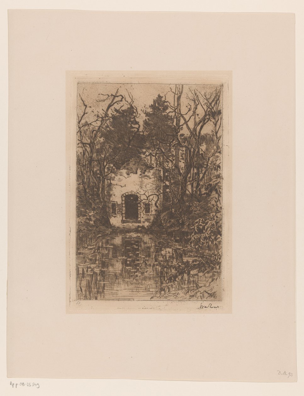 池の廃墟 池の廃墟 (Lage Vuursche) (原題) 作： ウィレム・デ・ズワート（アーティストによる署名）