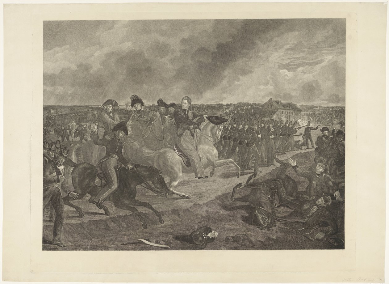 1815年、カトルブラの戦いでのオラニエ公 作： ウィレム・ファン・セーヌス