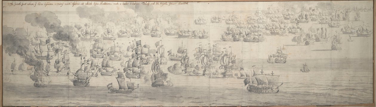 テクセル海峡の戦い（Kijkduin） 作： ウィレム・ファン・デ・エルダー・ベルデ