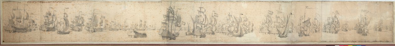 ソレベイの海戦翌日のイギリスとオランダの艦隊 作： ウィレム・ファン・デ・エルダー・ベルデ