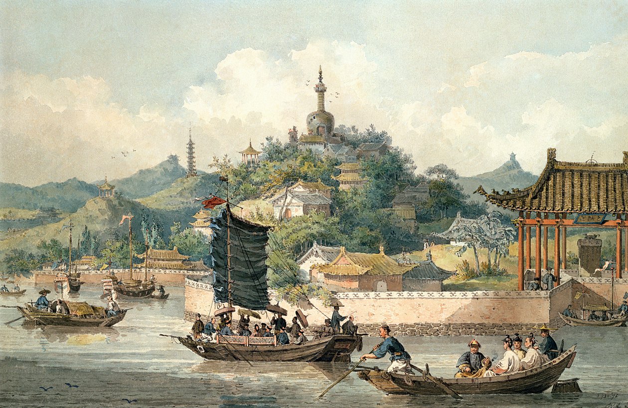 中国庭園の皇帝、皇居、北京、1793 作： ウィリアムアレクサンダー