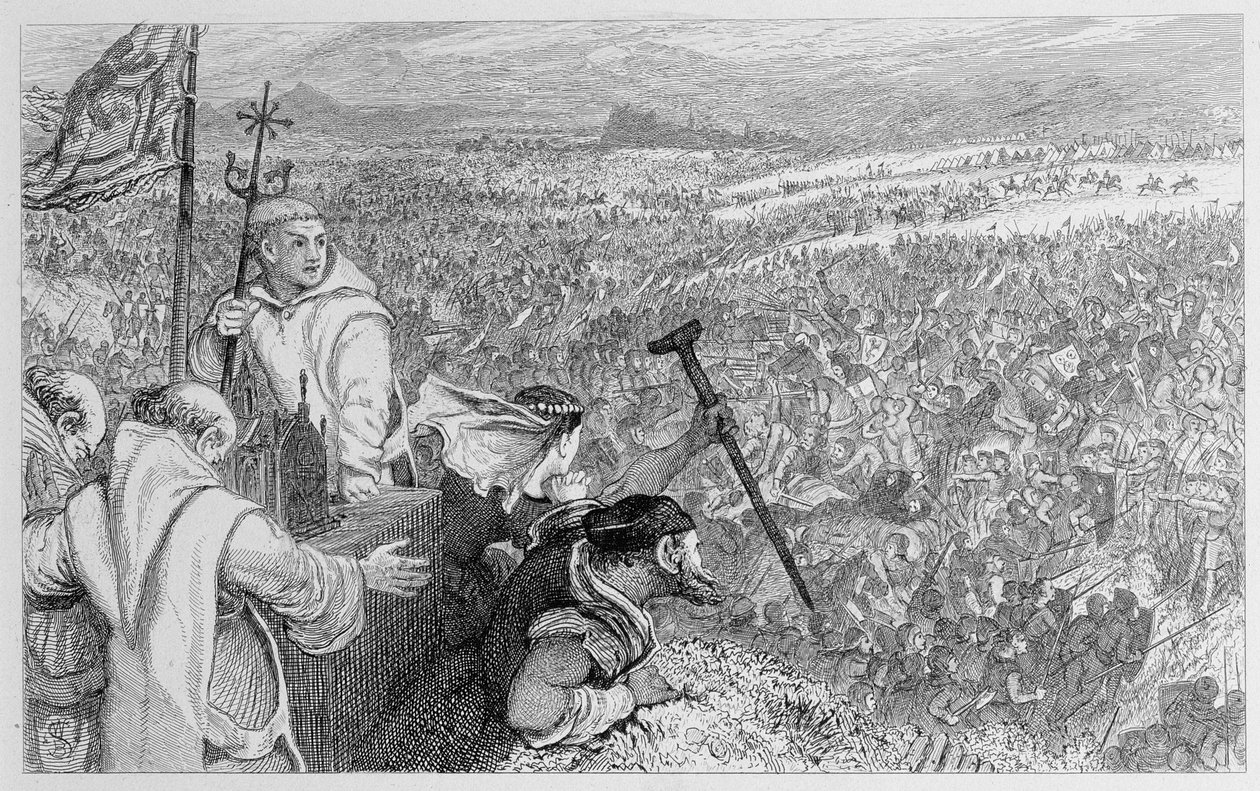 Bannockburnでのブルースの演説（プルーフエッチング） 作： ウィリアム・ベル・スコット
