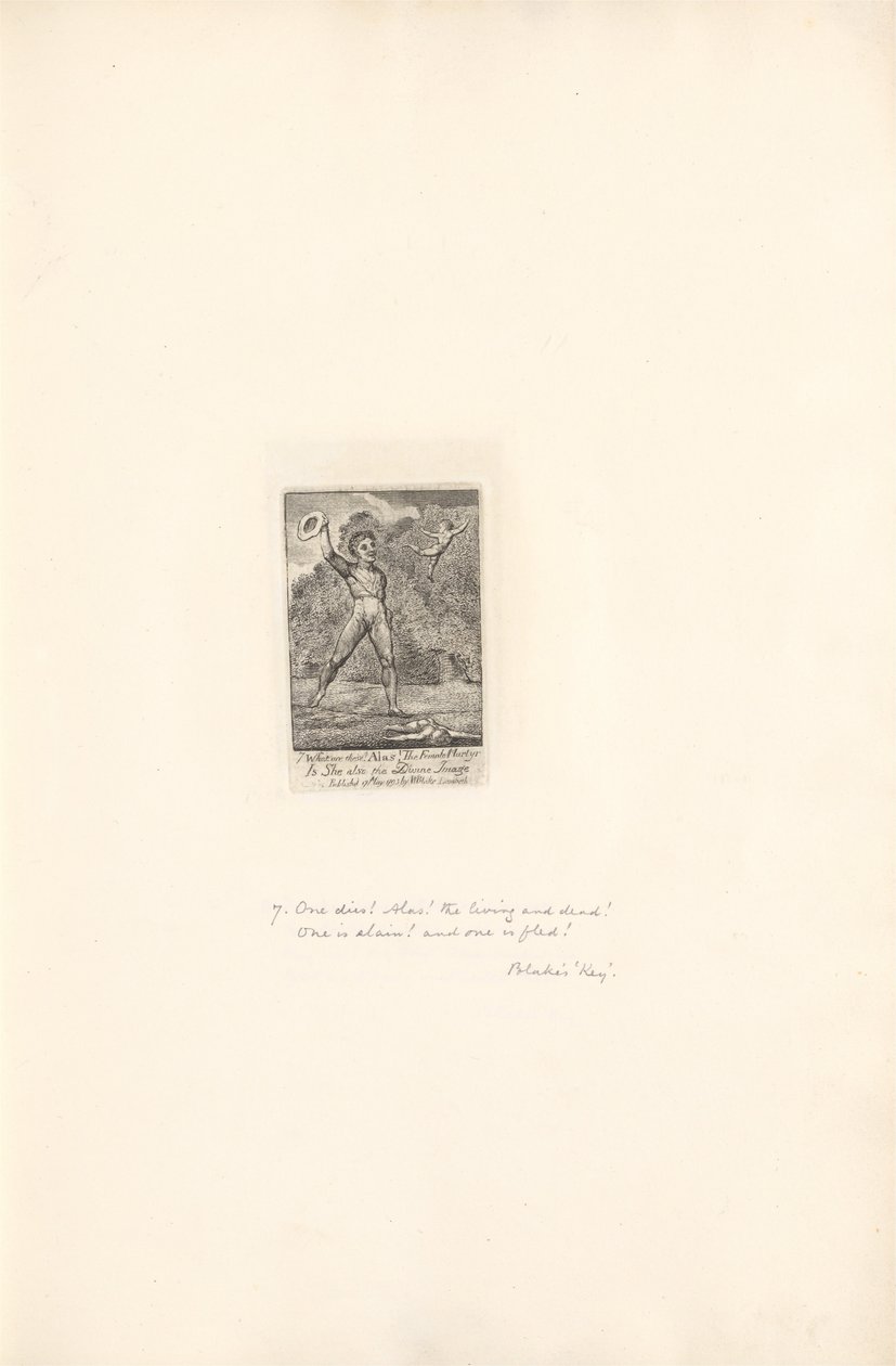 For the Sexes- The Gates of Paradise、Plate 9、Alas！ 作： ウィリアム・ブレイク