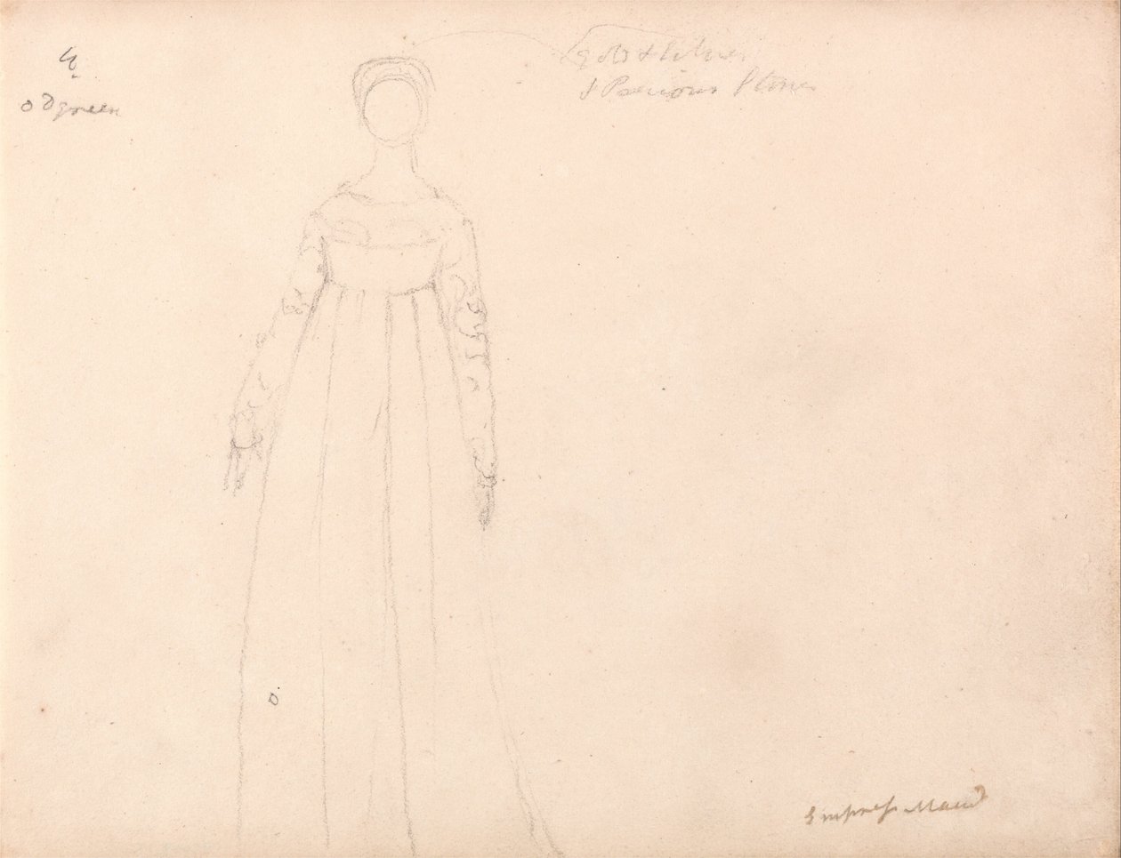 1819年のBlake-Varley Sketchbookのシート、27ページおよび28ページ 作： ウィリアム・ブレイク