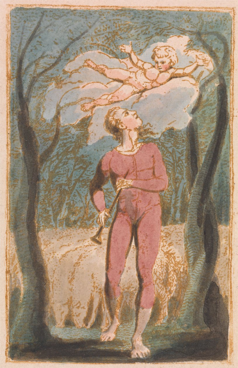 Song of Innocence、Plate 1、Frontispiece（Bentley 2） 作： ウィリアム・ブレイク