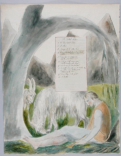 The Fatal Sisters、The 66 of The Poems of Thomas Grey、1797-98（紙にペンとインクが付いたトイレ） 作： ウィリアム・ブレイク