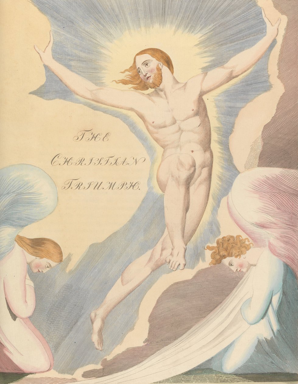 Youngs Night Thoughts、ページ65、Night the Fourth、The Christian Triumph。 作： ウィリアム・ブレイク
