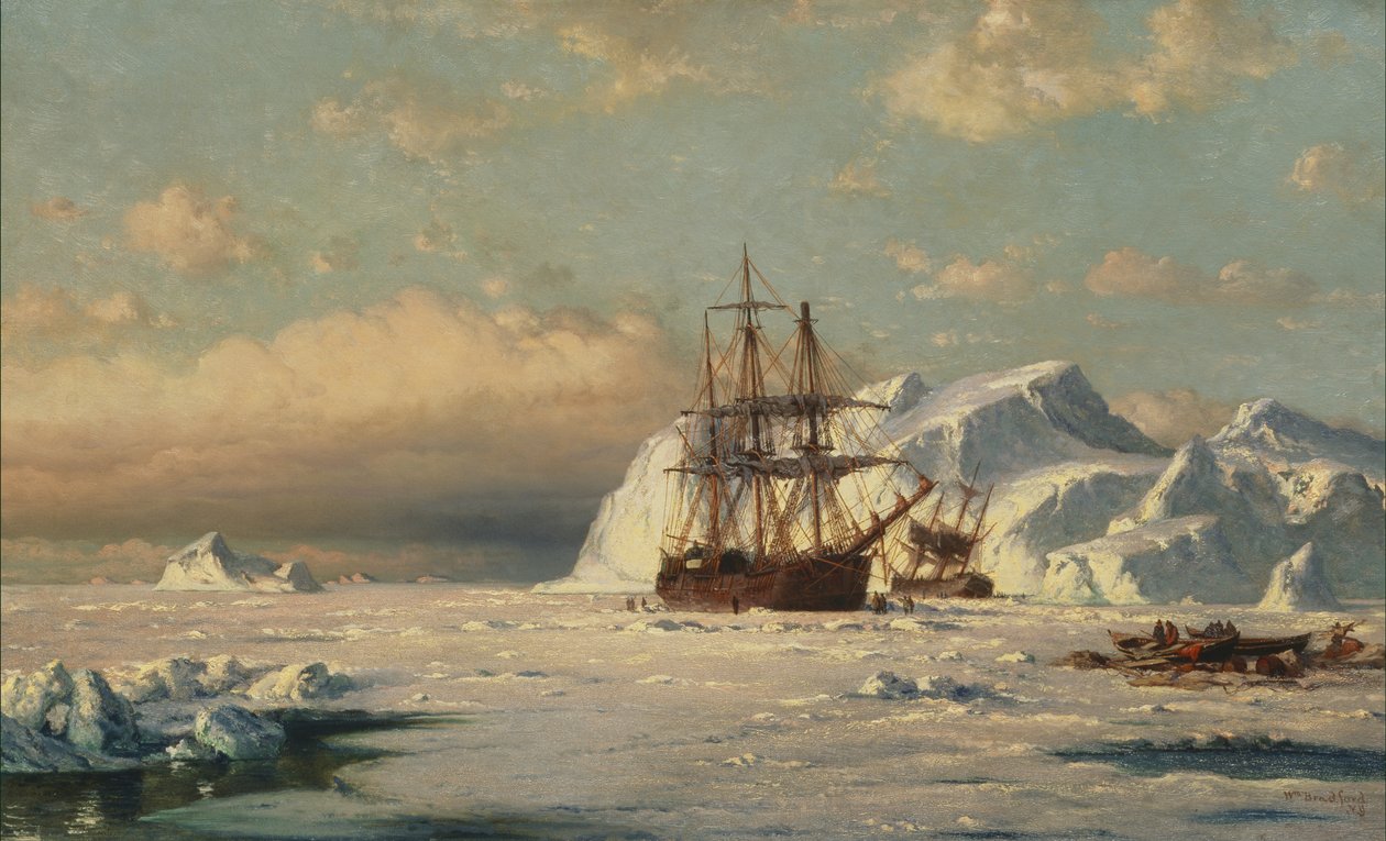 1870年以降、流氷（メルビルベイグリーンランドコースト）に巻き込まれた 作： ウィリアム・ブラッドフォード