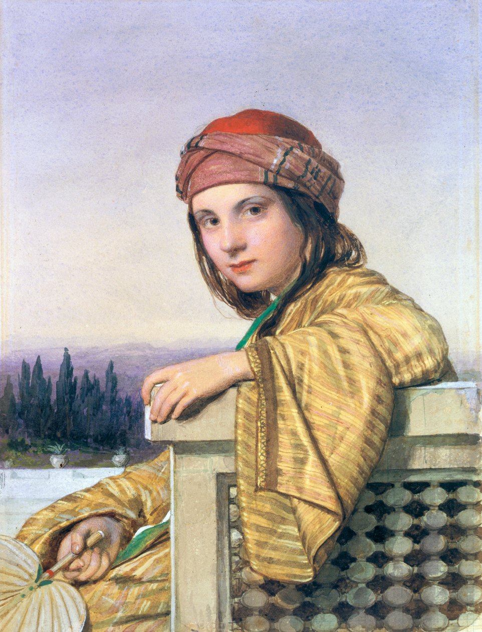 トルコの少女の肖像画、1864 作： ウィリアム・ドブソン
