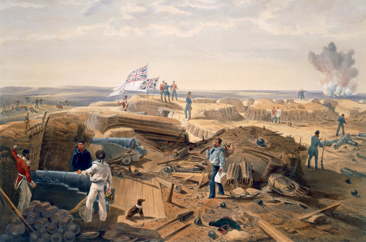レダンのインテリア、「東の戦争の座席」のパブ。ポール・ウント・ドミニク・コルナギウント社、1856年 作： ウィリアムクリミアシンプソン
