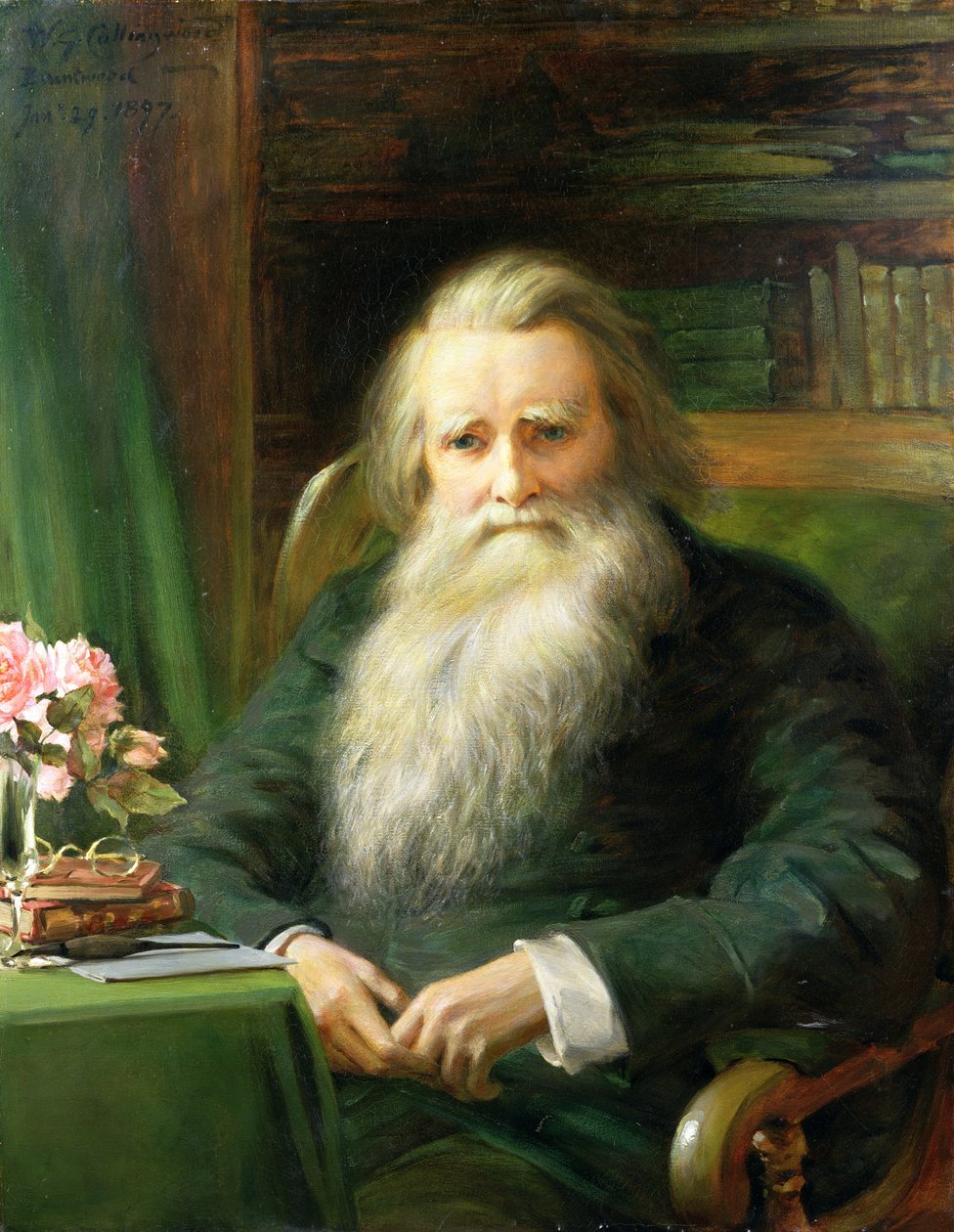 ジョン・ラスキンの肖像（1819-1900）1897 作： ウィリアム・ガーシャム・コリングウッド
