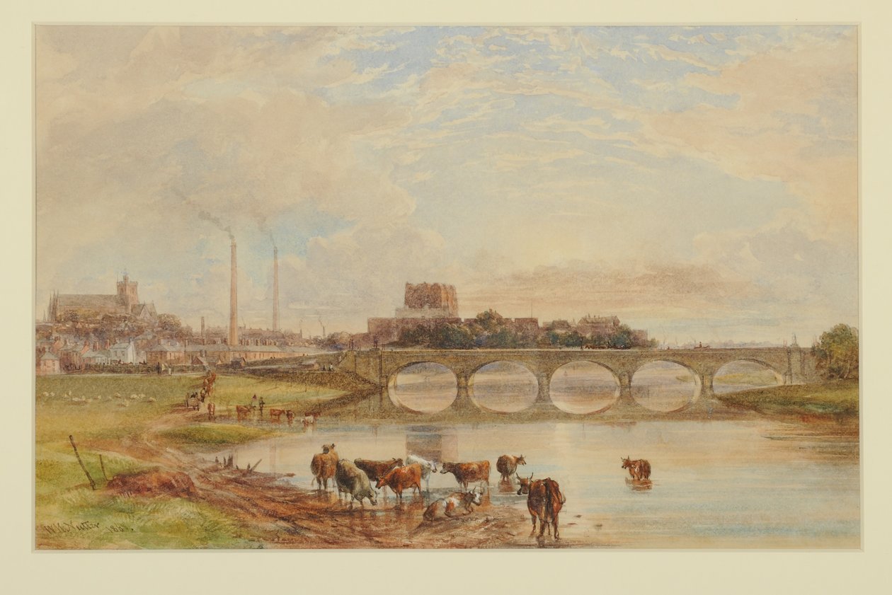 砂からのカーライル、1868（紙にトイレ） 作： ウィリアム・ヘンリー・ナッター